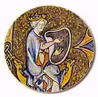 King David playing the harp